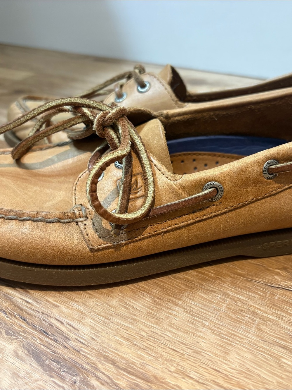 Sperry Tan Leather Classic 2-Eye Boat Shoes - Picture 2 of 3